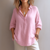 Marianne™ | Elegant linneblus med V-ringning