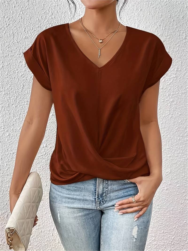 Kim- Elegant Short Sleeve T-Shirt