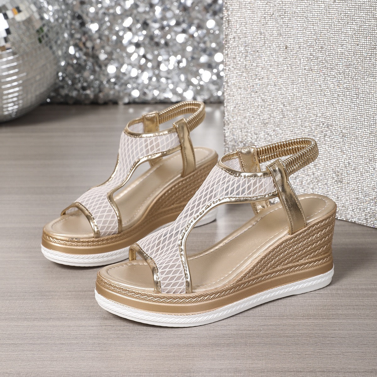 Jenny Elegante Mojorca ortopediska slip-on-sandaler för damer med klack