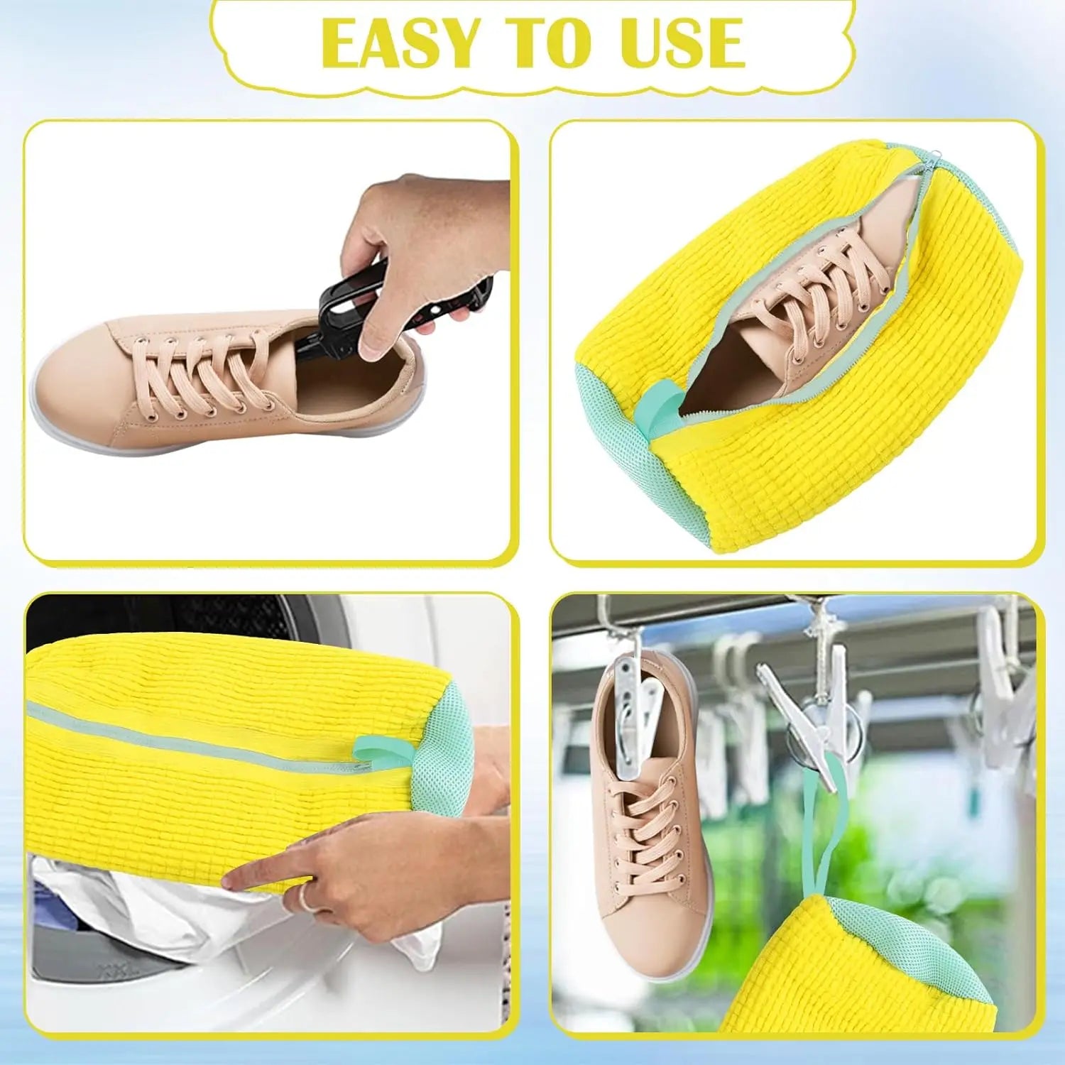 Staven-Portable Shoe Laundry Cleaning Bag