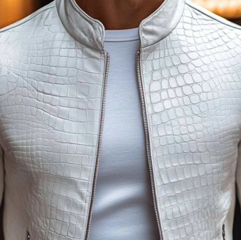 John'- Elegant leather jacket