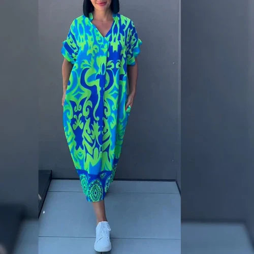 Elena™ - Elegant blommig klänning